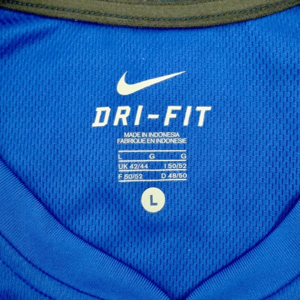 NEW! Nike Dri Fit Short Sleeve Active Wear Shirt Royal Blue SZ Large
